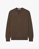 Classic V-Ausschnittpullover Herren - Braun