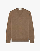 Classic V-Ausschnittpullover Herren - Hellbraun