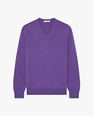 Classic V-Ausschnittpullover Herren - Violett
