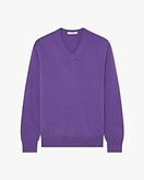 Pull Col V Classic Homme - Violet