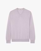 Classic V-Ausschnittpullover Herren - Flieder