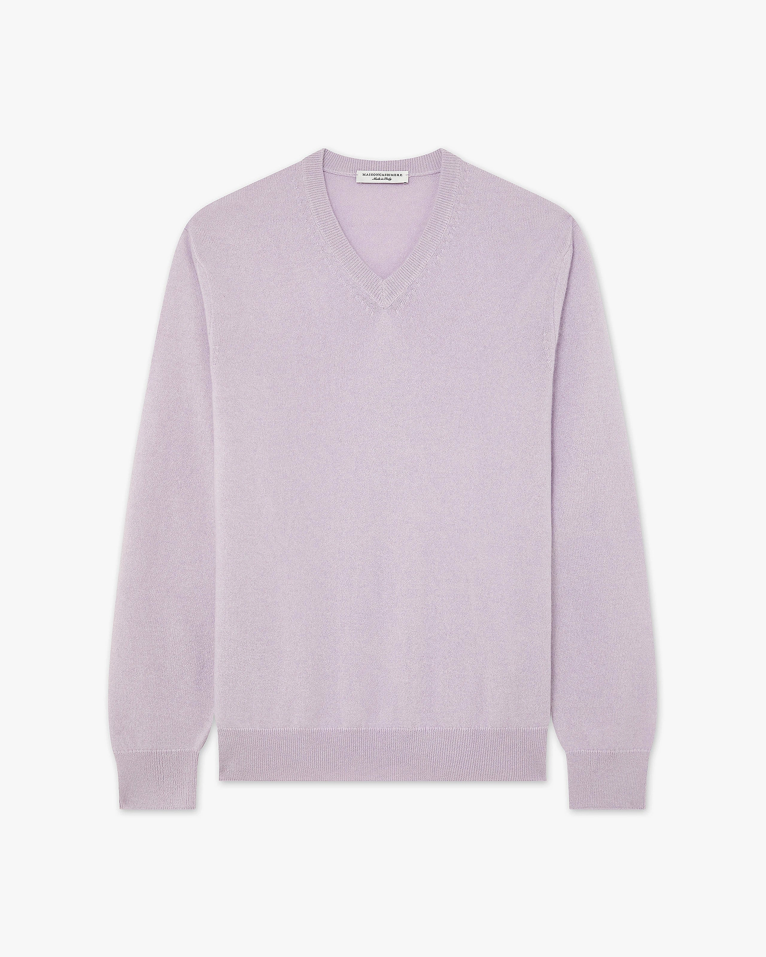Men's Classic V-Neck Sweater - Lilac Cashmere