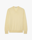 Pull Col V Classic Homme - Jaune