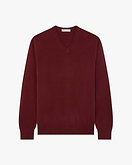 Classic V-Ausschnittpullover Herren - Bordeaux