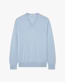 Classic V-Ausschnittpullover Herren - Hellblau
