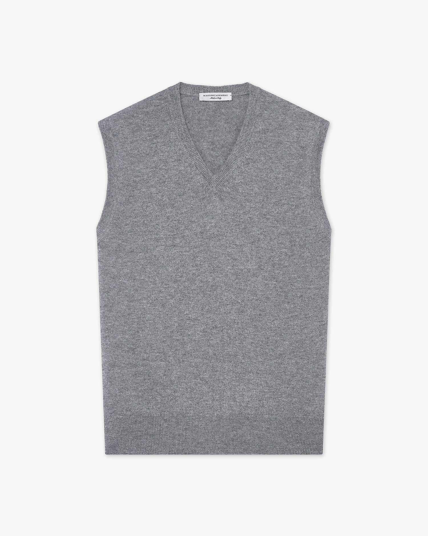 Men's Classic V-Neck Vest - Medium Grey Cashmere
