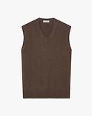 Classic V-Ausschnitt Strickweste Herren - Braun