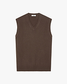 Classic V-Ausschnitt Strickweste Herren - Braun