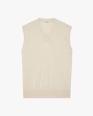 Classic V-Ausschnitt Strickweste Herren - Helles Beige