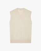 Classic V-Ausschnitt Strickweste Herren - Helles Beige