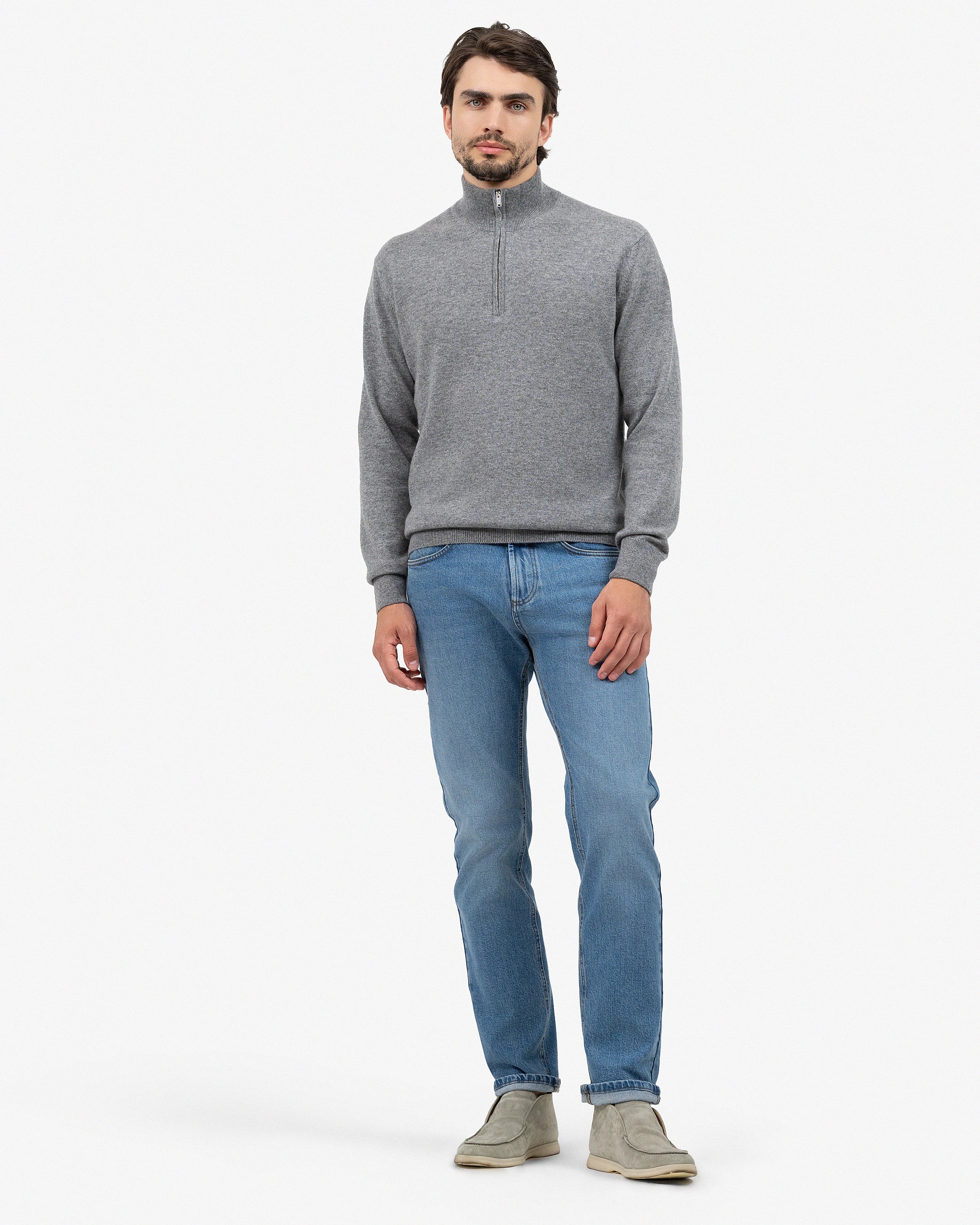 トップス if six was nine MINIMUM CASHMERE C-GRAY Grey Melange Cashmere Cardigan – Turnbull & Asser US
