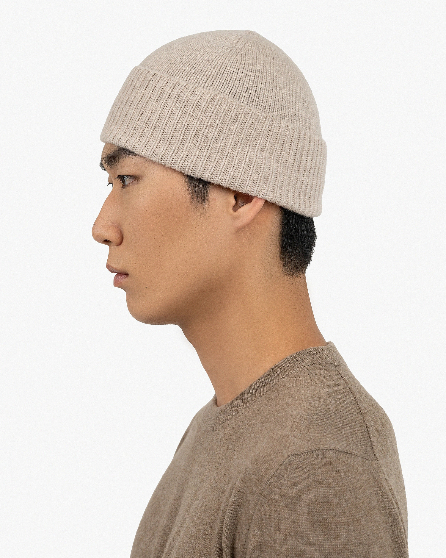Men's Essential Hat - Beige Cashmere