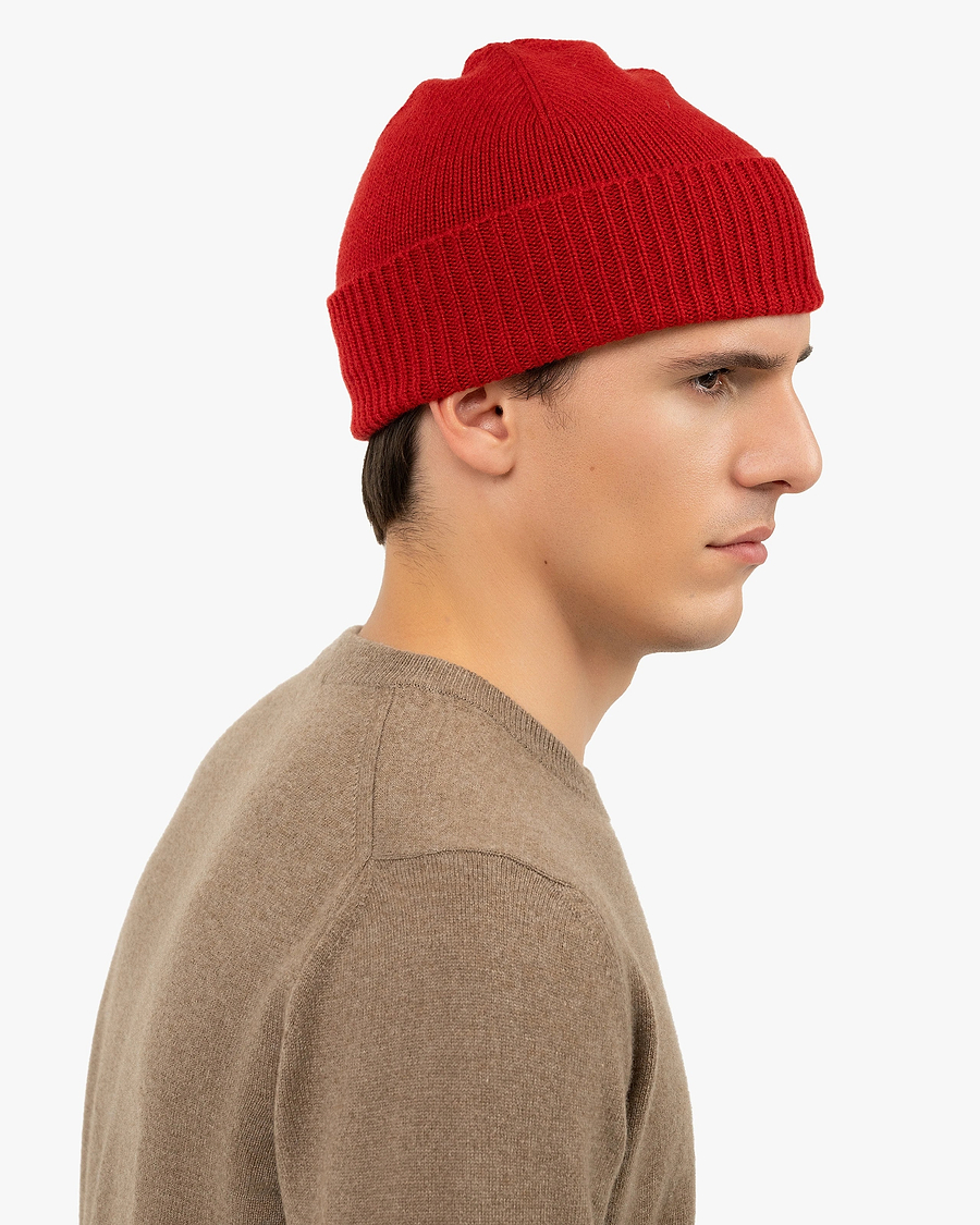 Men's Essential Hat - Red Cashmere