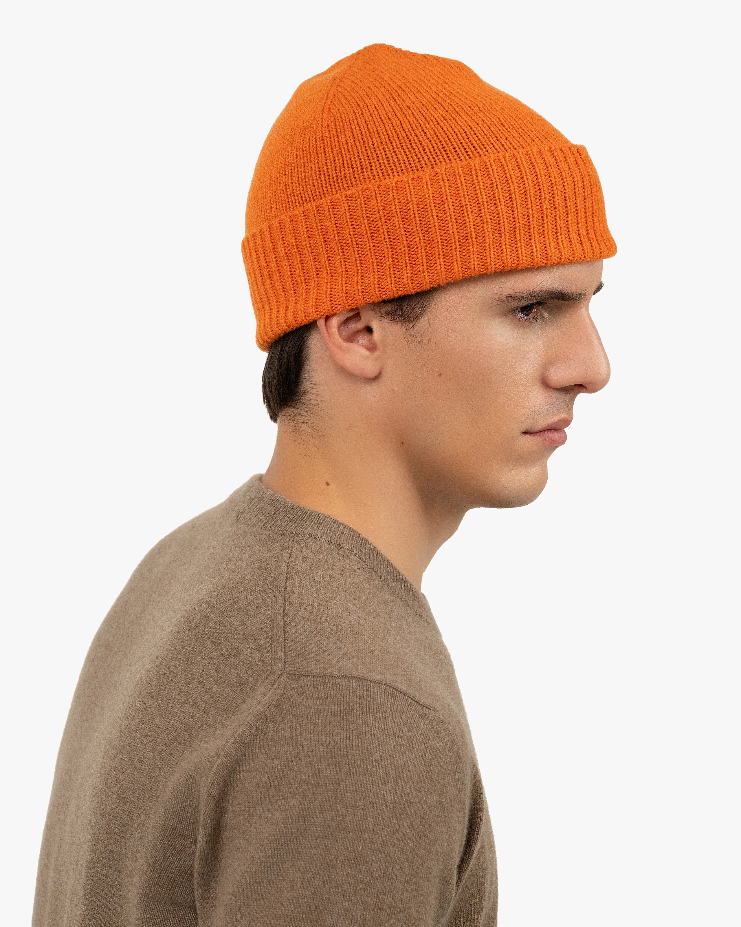 Men's Essential Hat - Orange Cashmere