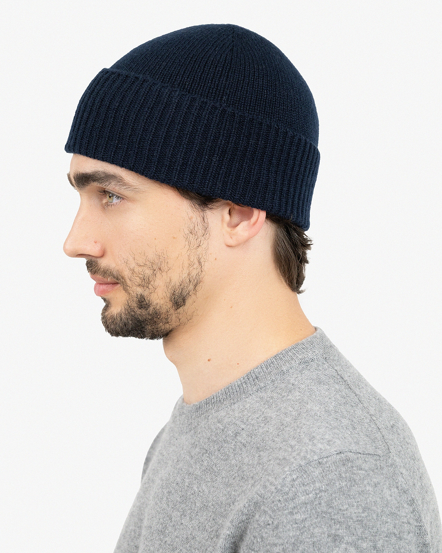 Men's Essential Hat - Night Blue Cashmere
