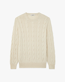Men's Faloria Cable Crew Neck - White