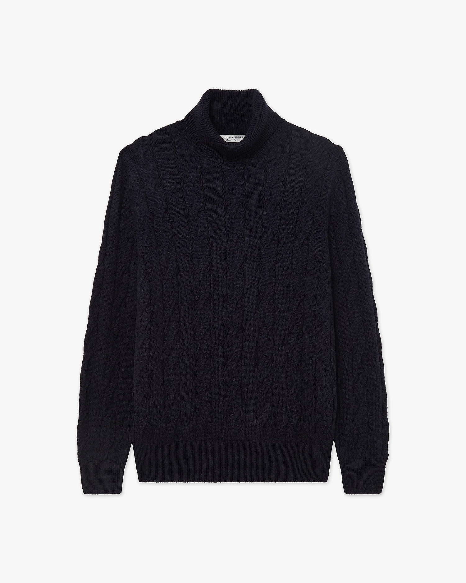 Men's Faloria Cable Turtleneck - Blue Cashmere