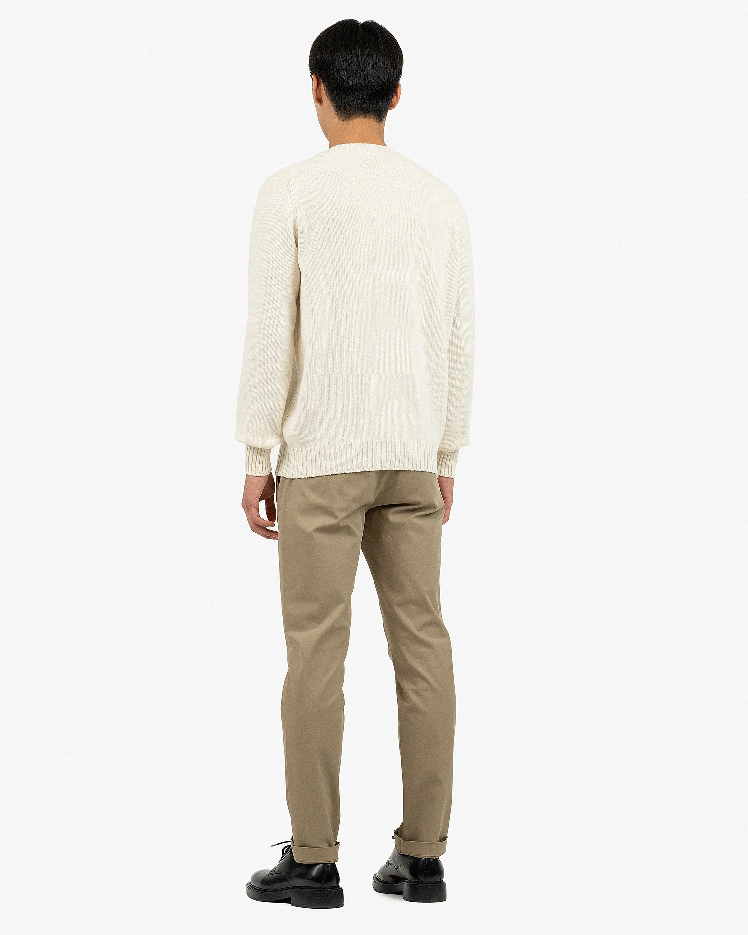 Men's Faloria Crew Neck Sweater - White Cashmere