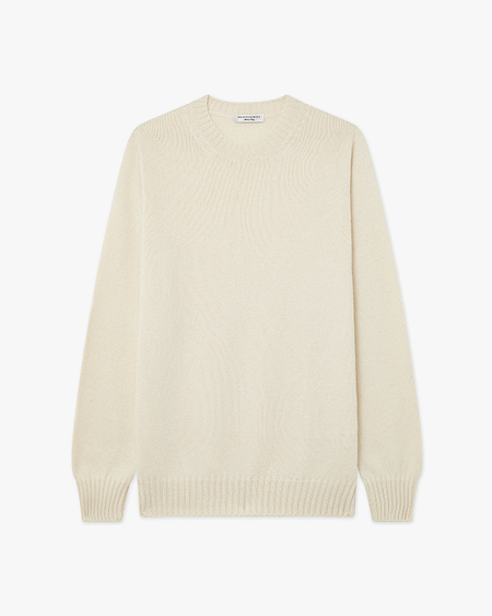 Men's Faloria Crew Neck Sweater - White Cashmere