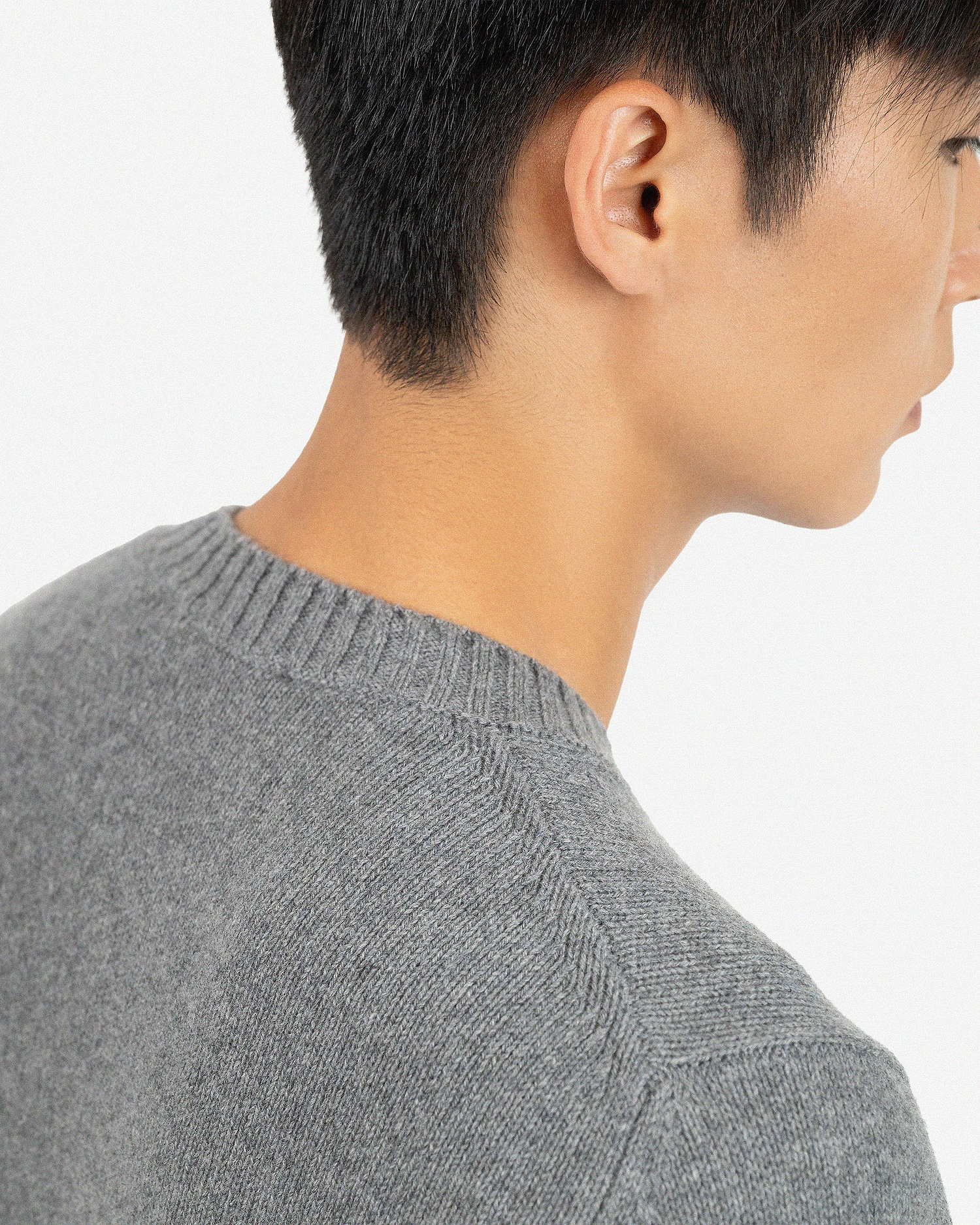 Men's Faloria Crew Neck Sweater - Grey Cashmere