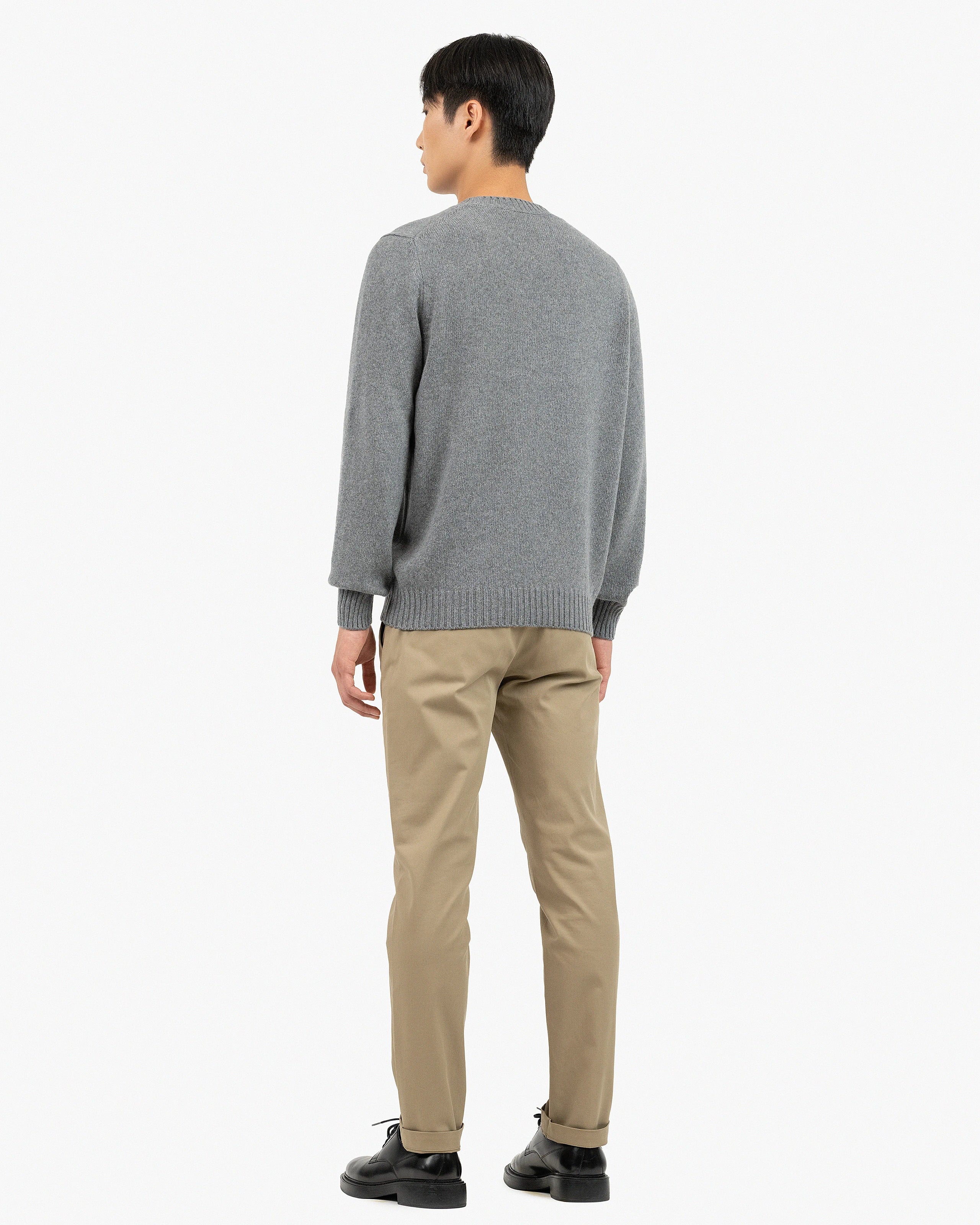 Men's Faloria Crew Neck Sweater - Grey Cashmere