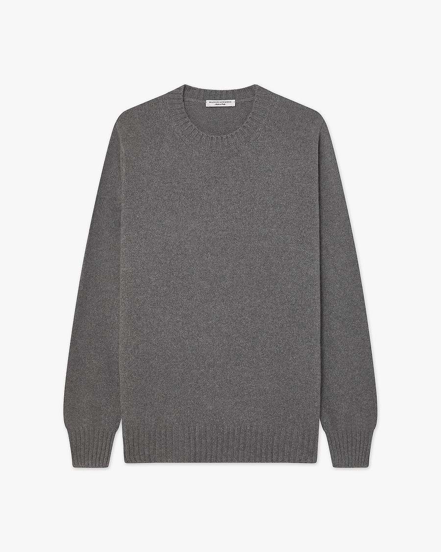Men's Faloria Crew Neck Sweater - Grey Cashmere