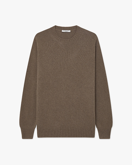 Men's Faloria Crew Neck Sweater - Brown Cashmere