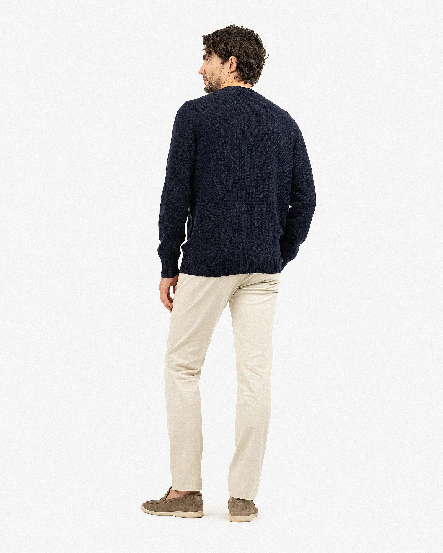 Men's Faloria Crew Neck Sweater - Blue Cashmere