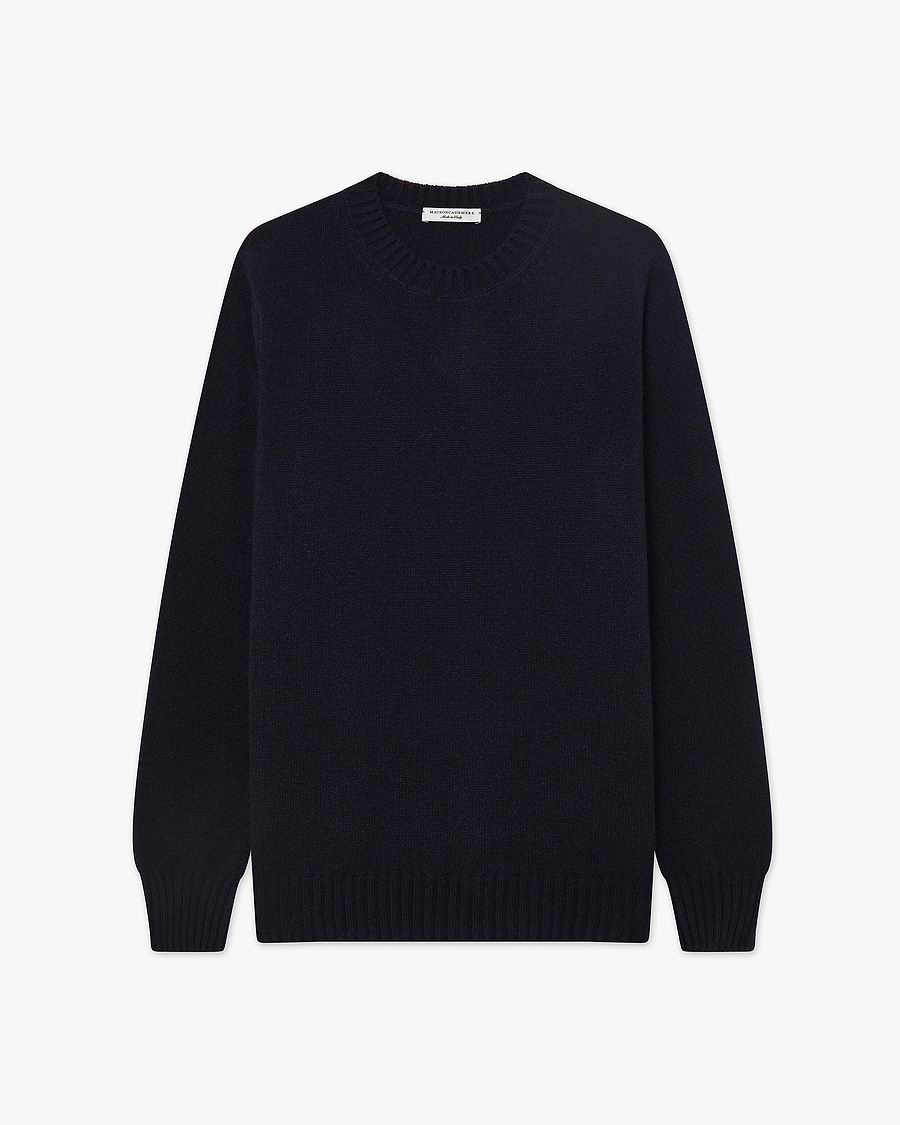 Men's Faloria Crew Neck Sweater - Blue Cashmere