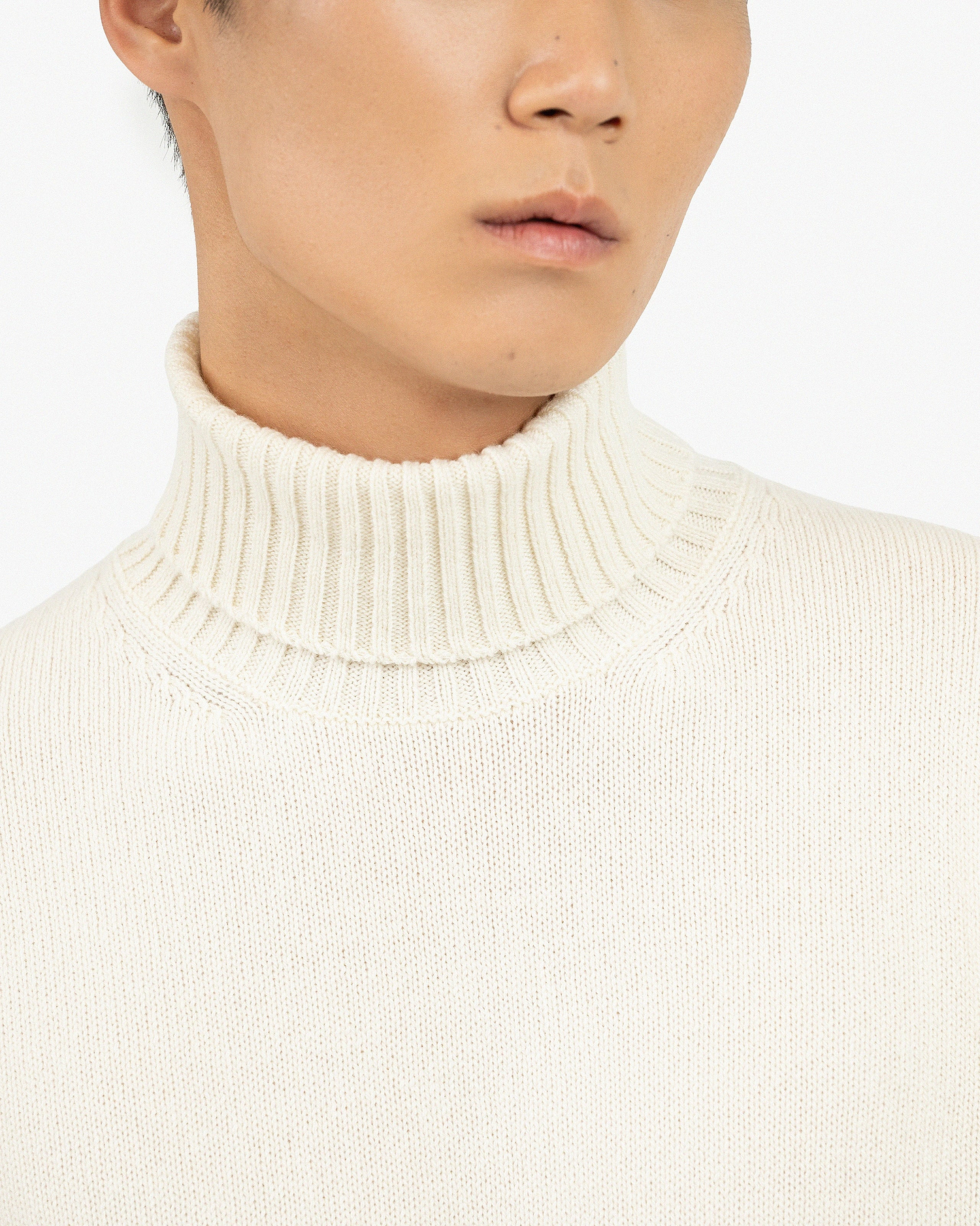 Men's Faloria Turtleneck Sweater - White Cashmere