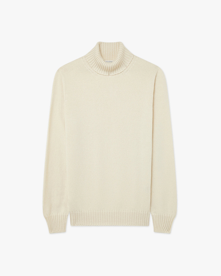 Men's Faloria Turtleneck Sweater - White Cashmere