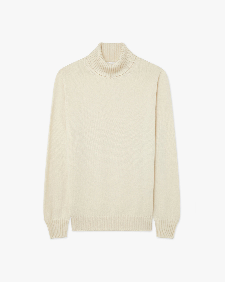 Men's Faloria Turtleneck Sweater - White Cashmere