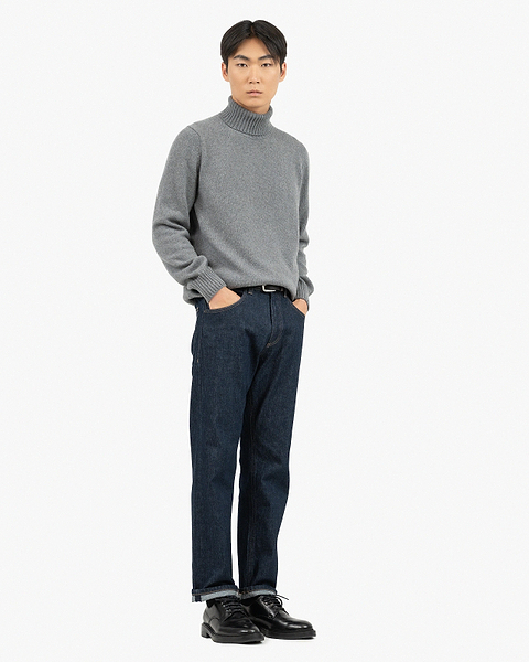 Men's Faloria Turtleneck Sweater - Grey Cashmere