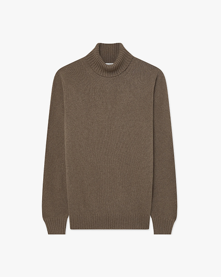 Men's Faloria Turtleneck Sweater - Brown Cashmere
