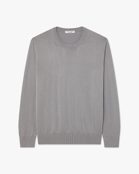 Men's Giza Crew Neck Sweater - Grey Cotone