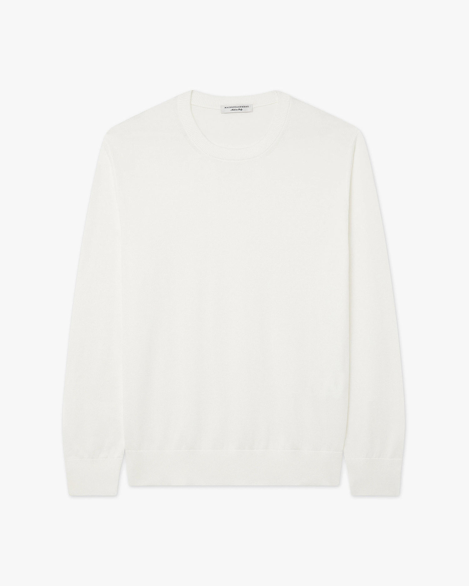 Men's Giza Crew Neck Sweater - White Cotone
