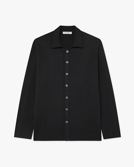 Men's Giza Knit Shirt - Black Cotone