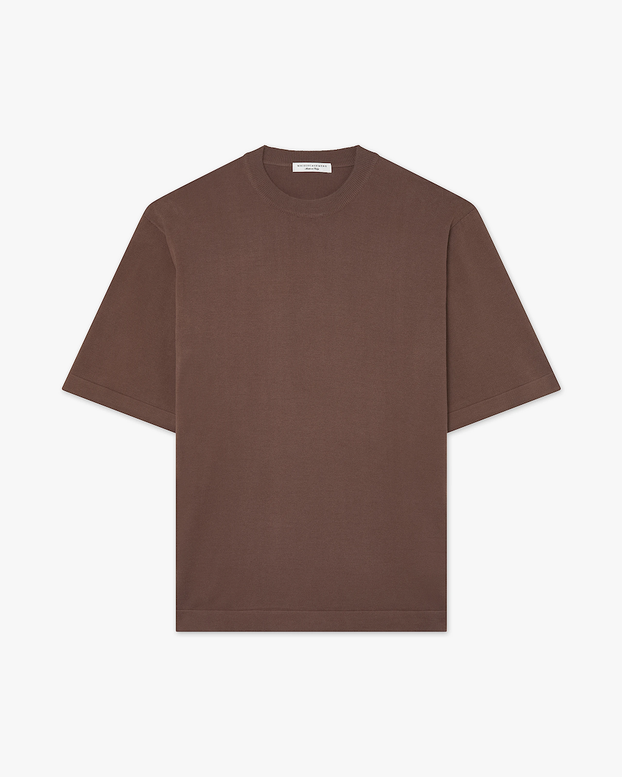 Men's Giza Maxi Tee - Brown Cotone