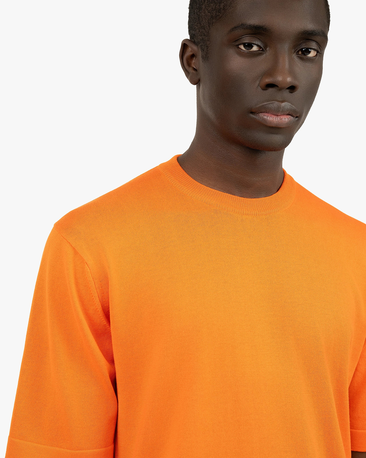 Men's Giza Maxi Tee - Orange Cotone