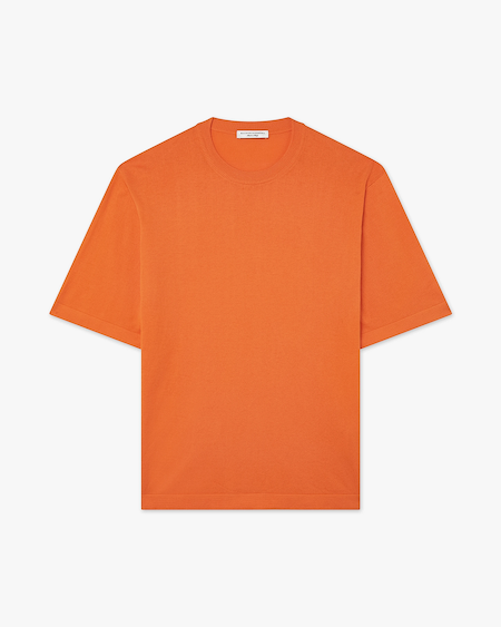 Men's Giza Maxi Tee - Orange Cotone