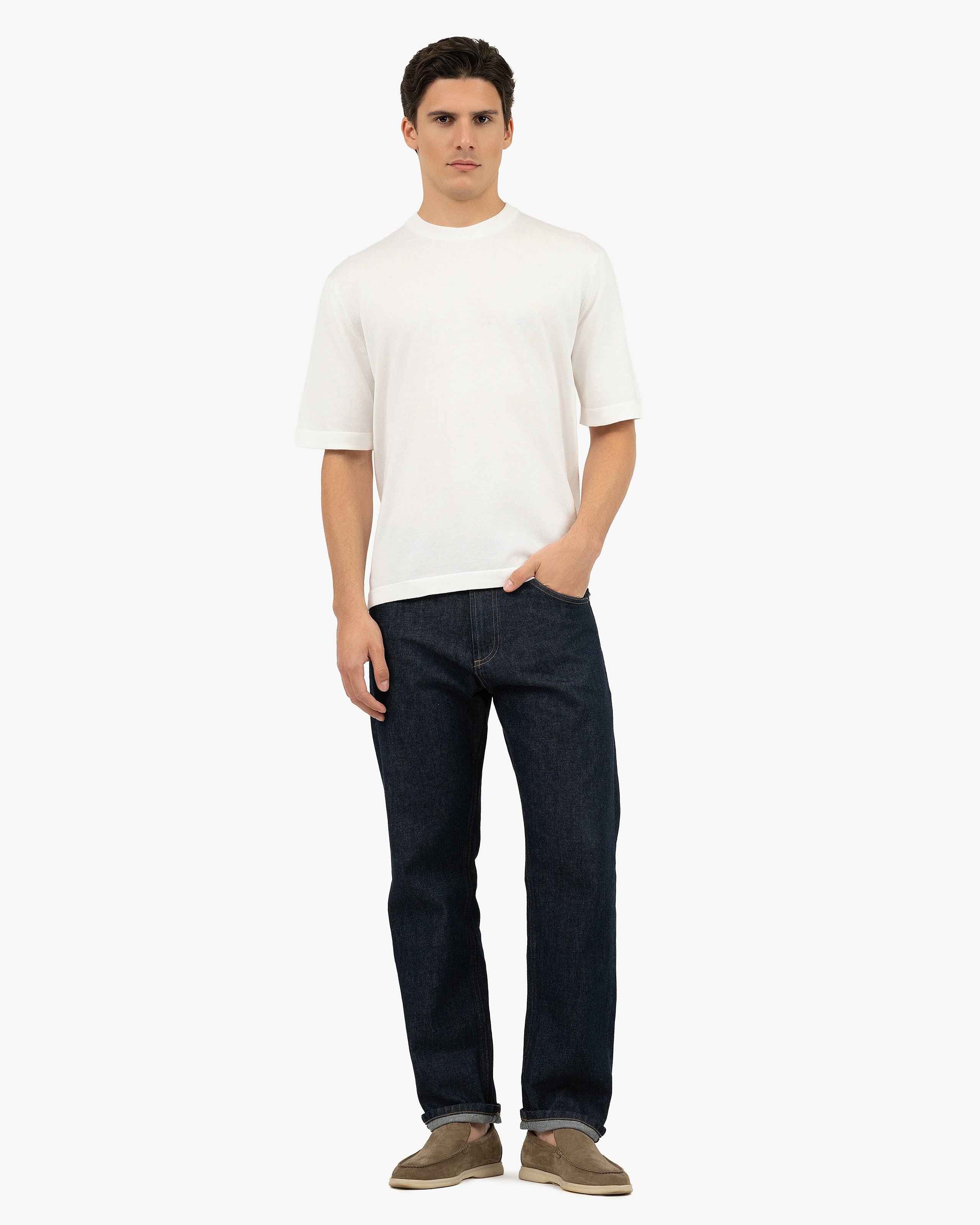 Men's Giza Maxi Tee - White Cotone