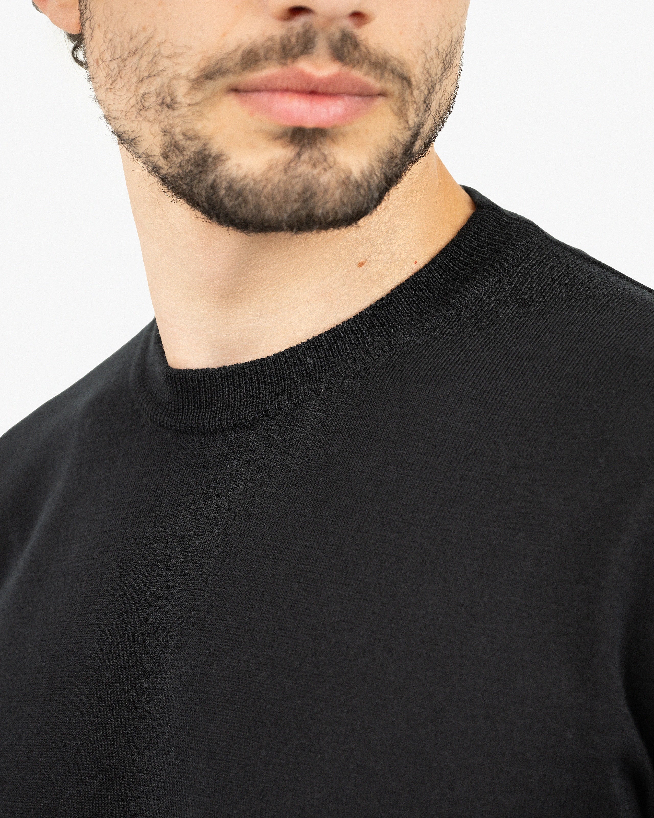 Men's Giza Maxi Tee - Black Cotone