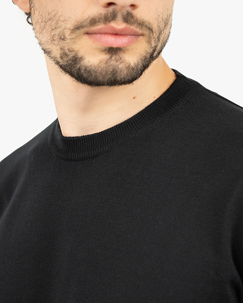 Men's Giza Maxi Tee - Black Cotone