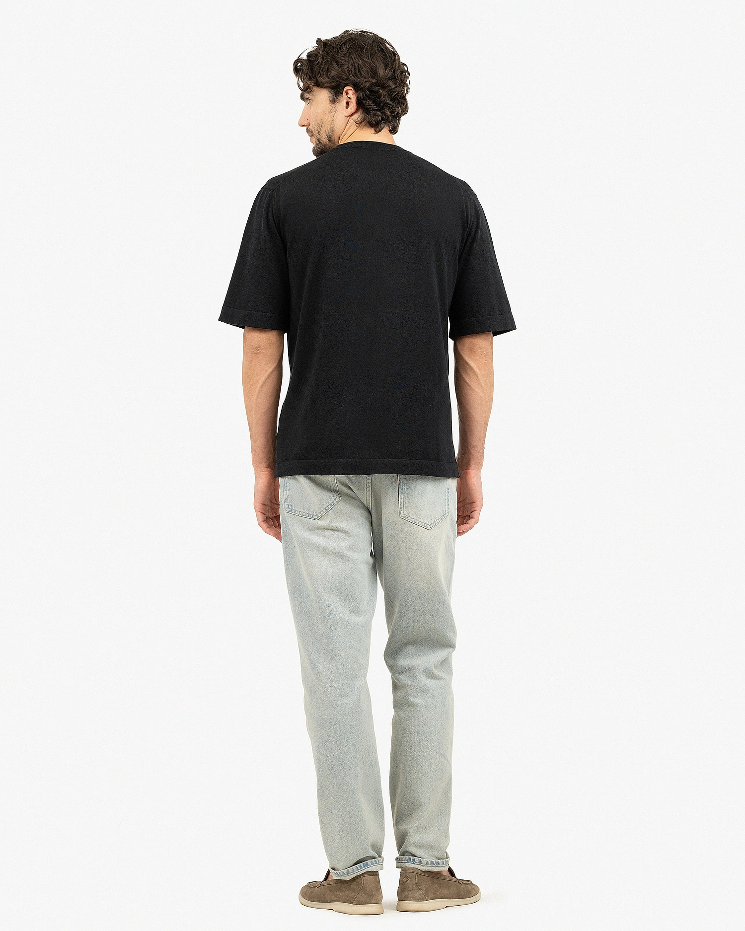 Men's Giza Maxi Tee - Black Cotone