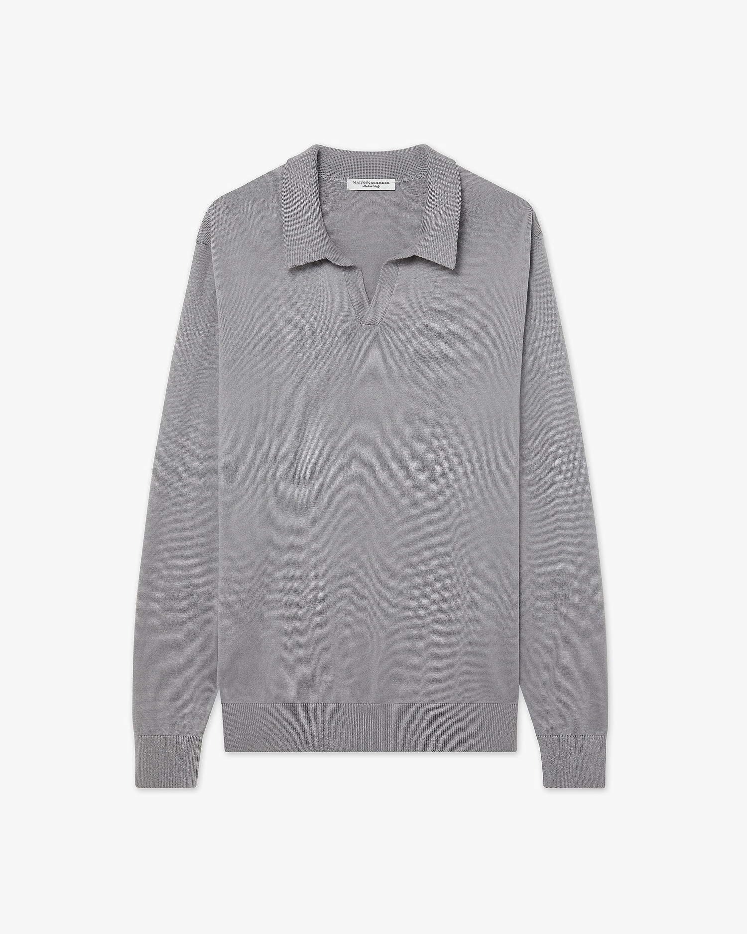 Men's Giza Polo Sweater - Grey Cotone