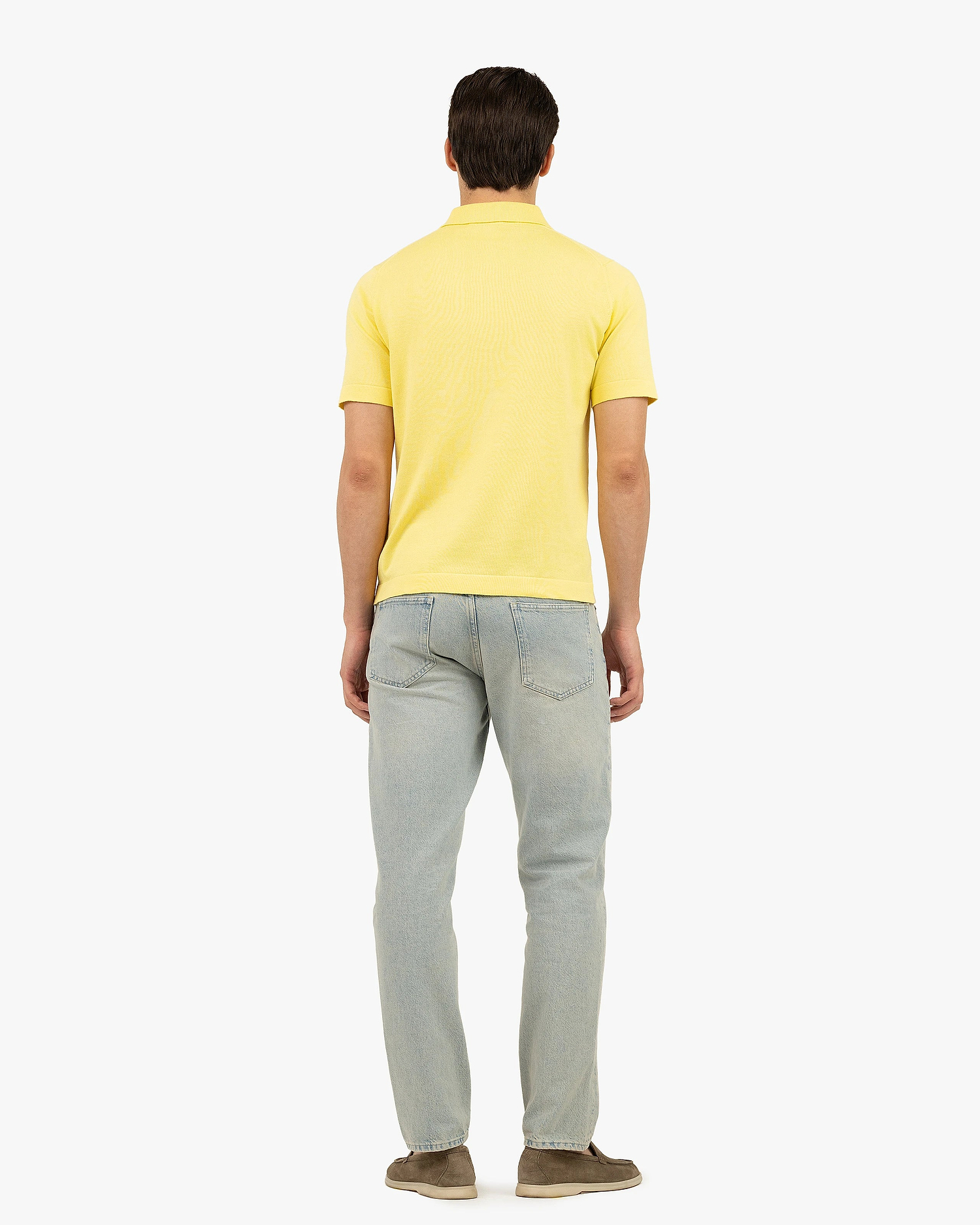 Men's Giza Polo T-Shirt - Yellow Cotone