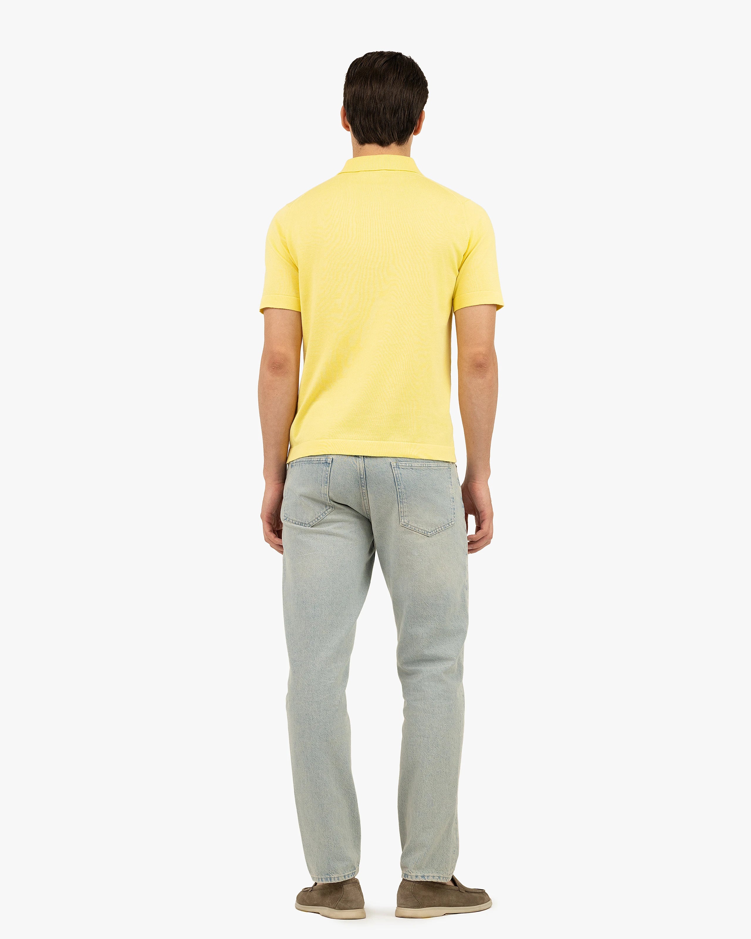 Men's Giza Polo T-Shirt - Yellow Cotone