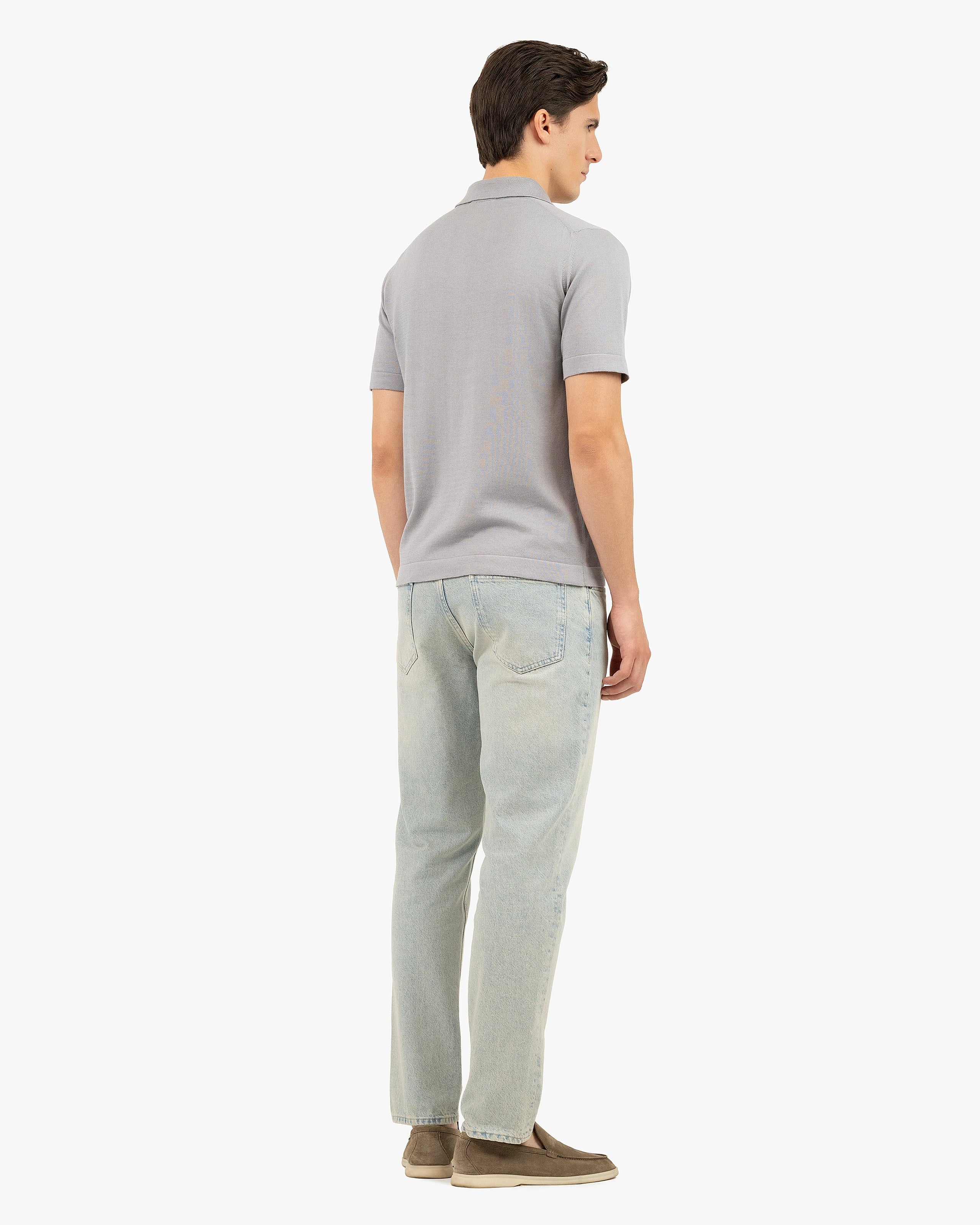 Men's Giza Polo T-Shirt - Grey Cotone