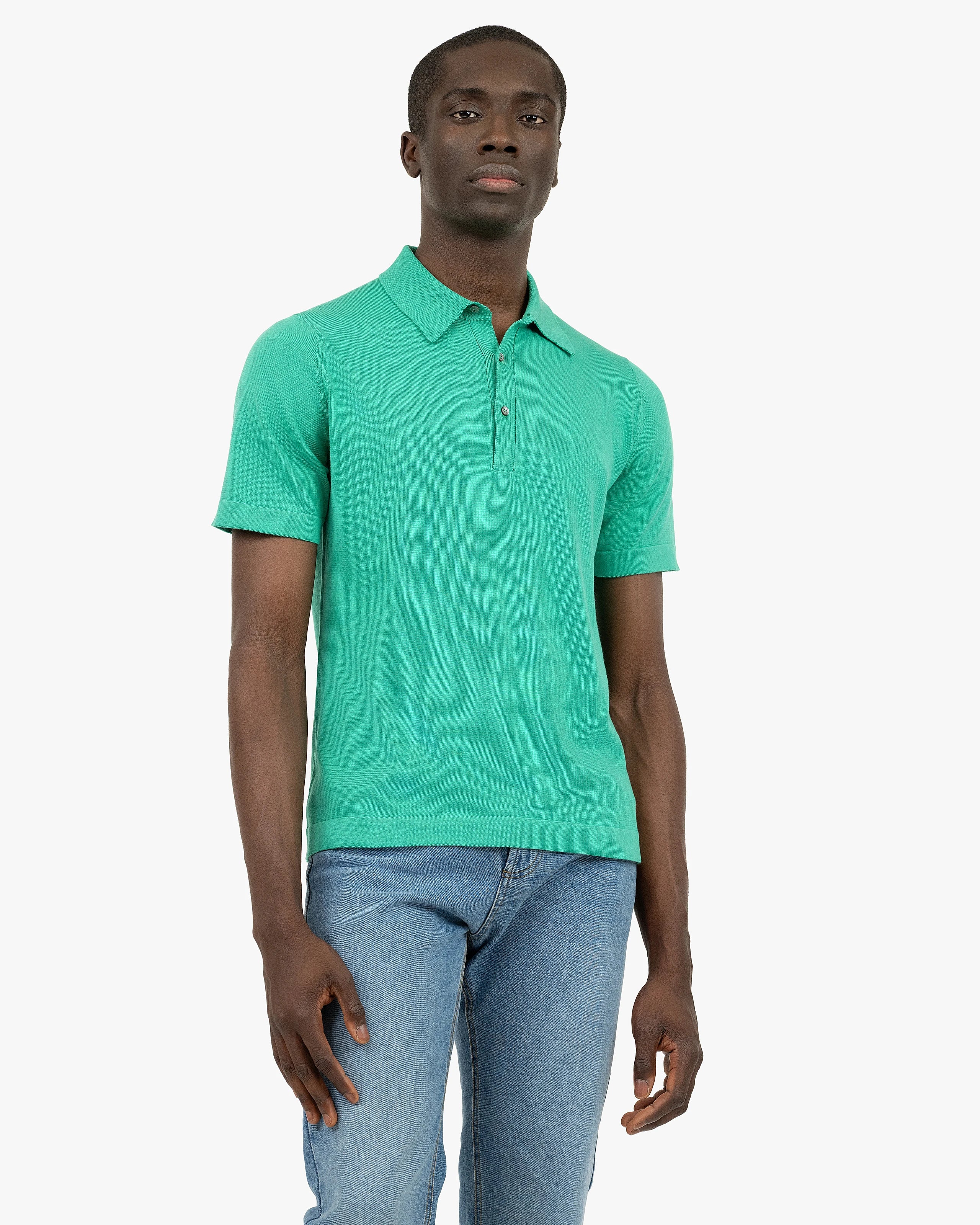Men's Giza Polo T-Shirt - Green Cotone