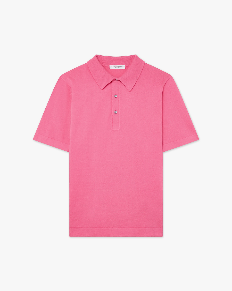 Men's Giza Polo T-Shirt - Fuchsia Cotone